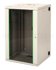 Шкаф коммутационный Lande Proline (LN-PR16U6060-LG-211) настенный 16U 600x600мм пер.дв.металл задн.дв.стал.лист направл.под закл.гайки 100кг серый IP20 сталь