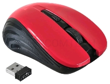 Мышь Oklick 545MW черный/красный оптическая (1600dpi) беспроводная USB (3but)