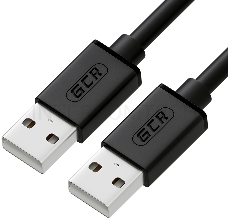 Кабель Greenconnect 2.0m USB 2.0, AM/AM, черный, 28/28 AWG, экран, армированный, морозостойкий, GCR-UM2M-BB2S-2.0m