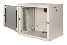 Шкаф коммутационный Lande Proline (LN-PR16U6060-LG-211) настенный 16U 600x600мм пер.дв.металл задн.дв.стал.лист направл.под закл.гайки 100кг серый IP20 сталь