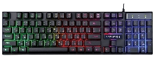 Клавиатура игровая Гарнизон GK-200GL, подсветка, USB, черный, антифант и мех. клав,12 доп ф-ц., каб 1,5м