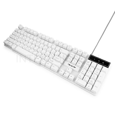 Клавиатура Гарнизон GK-200, USB, белый, механизированные клавиши