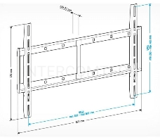 Кронштейн для телевизора Holder LCD-F6607 черный 42-65 макс.60кг настенный фиксированный