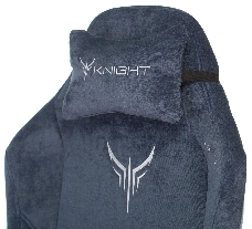 Кресло игровое Knight N1 Fabric синий Light-27 с подголов. крестовина металл