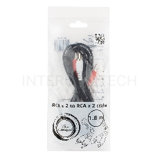 Кабель аудио Cablexpert CCA-2R2R-6, 2xRCA / 2xRCA, 1,8м