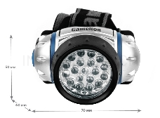 Фонарь Camelion LED5313-19F4 (фонарь налобн, металлик, 19LED, 4 реж, 3XR03 в компл, пласт, блист)