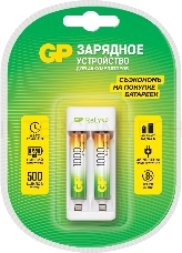 Зарядное устройство GP Rechargeable E211/100AAAHCCS-2CR1 AA/AAA NiMH 1000mAh (2шт) блистер