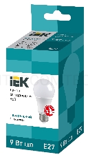 Лампа Iek LLE-A60-9-230-40-E27 светодиодная ECO A60 шар 9Вт 230В 4000К E27 IEK