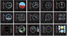 Контроллер игровой Logitech G Saitek Pro Flight Instrument Panel (приборная панель с ЖК-дисплеем для авиасимуляторов)