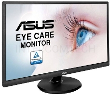 Монитор 23.8 Asus VA249HE VA LED, 1920x1080, 5ms, 250cd/m2, 178°/178°, 3000:1 (100Mln:1), D-Sub, HDMI, Tilt, Blue Light Filter & Flicker free, VESA, Black