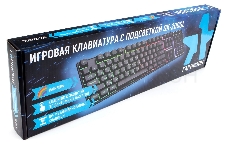 Клавиатура игровая Гарнизон GK-200GL, подсветка, USB, черный, антифант и мех. клав,12 доп ф-ц., каб 1,5м