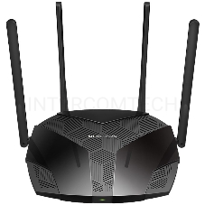 Роутер Mercusys MR70X AX1800 Dual-Band WiFi 6 Router, 574 Mbps at 2.4 GHz + 1201 Mbps at 5 GHz,  4× Fixed External Antennas, 3× Gigabit LAN Ports, 1× Gigabit WAN Port, 1024-QAM, OFDMA, Router/Access Point Mode, MU-MIMO, WPA3, TWT, BSS Color