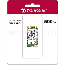 Накопитель SSD M.2 Transcend 500Gb MTS425 <TS500GMTS425S> (SATA3, up to 530/480MBs, 3D NAND, 180TBW, 22x42mm)
