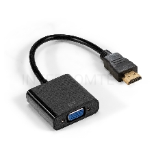 Кабель-переходник HDMI-VGA ExeGate EX-HDMIM-VGAF-0.2 (19M/15F, 0,2м)