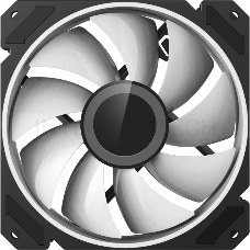 Кулер для корпуса ПК Gamemax FN-12Rainbow-C9, 12CM ARGB Rainbow Fan, frame with reflective design, 3pin+4Pin connector