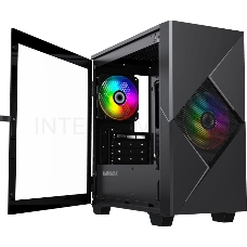 Корпус GameMax Cyclops BG без БП (Midi Tower, ATX, Черно-серый., 1*USB2.0 + 1*USB3.0, 2*120мм)