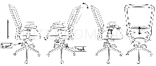 Кресло Бюрократ MC-715/KF-1/26-B01 серый KF-1 сиденье черный сетка/ткань крестовина алюминий