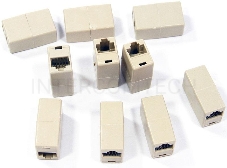 Проходной адаптер RJ45 кат.5e VCOM соединительный RJ-45/RJ-45(10 шт. в уп-ке), блистер