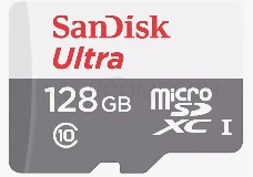 Флеш карта microSD 128GB SanDisk microSDXC Class 10 Ultra UHS-I 100MB/s