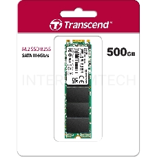 Накопитель SSD M.2 Transcend 500Gb MTS825 <TS500GMTS825S> (SATA3, up to 530/480MBs, 3D NAND, 180TBW, 22x80mm)