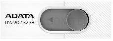 Флеш накопитель 32GB ADATA UV220, USB 2.0, белый/серый