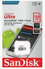 Флеш карта microSD 128GB SanDisk microSDXC Class 10 Ultra UHS-I 100MB/s