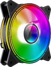 Кулер для корпуса ПК Gamemax FN-12Rainbow-Q-Infinity, 12CM ARGB Rainbow Infinity, Quad-ring, 3pin+4Pin connector