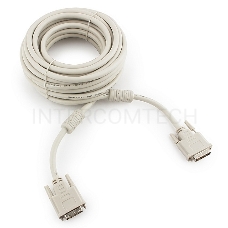 Кабель DVI-D dual link Gembird/Cablexpert CC-DVI2-10M, 25M/25M, 10м, экран, феррит.кольца, пакет