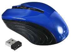 Мышь Oklick 545MW черный/синий оптическая (1600dpi) беспроводная USB (4but)