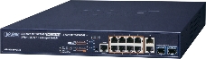 коммутатор L3 8-Port 10/100/1000T 75W 802.3bt PoE + 2-Port 10/100/1000T + 2-Port 10G SFP+ Managed Switch (240W PoE Budget, ERPS Ring, ONVIF, Cybersecurity features, Hardware Layer3 OSPFv2 and IPv4/IPv6 Static Routing)