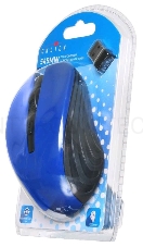 Мышь Oklick 545MW черный/синий оптическая (1600dpi) беспроводная USB (4but)
