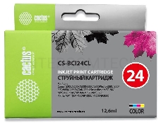 Картридж струйный Cactus CS-BCI24CL цветной для Canon S200/ S200x/ S300/ S330/ S330 Photo (12,6ml)