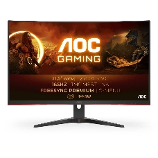 Монитор AOC 31.5 16:9 2560х1440(WQHD) VA, Curved, nonGLARE, 300cd/m2, H178°/V178°, 3000:1, 80M:1, 16.7M, 1ms, VGA, 2xHDMI, DP, Height adj, Pivot, Tilt, Swivel, 3Y, Black