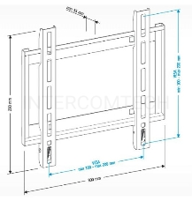 Кронштейн для телевизора Holder LCD-F2608 черный 22-47 макс.40кг настенный фиксированный