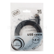 Кабель Cablexpert  USB2.0 Pro CCF2-USB2-AMAF-6, AM/AF, 1.8м, экран, 2феррит.кольца, черный, пакет