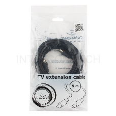 Кабель телевизионный Cablexpert, CCV-515-5M, Coaxial M/F, 5м