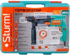 Перфоратор Sturm RH2550 Перфоратор Sturm, 600 Вт, 2 режима, 0-3900 уд/мин, 0-850 об/мин, рег. оборотов [RH2550]