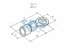Наконечник кольцевой изолированный ø 4.3 мм 0.5-1.5 мм² (НКи 1.5-4/НКи 1,25-4) красный REXANT