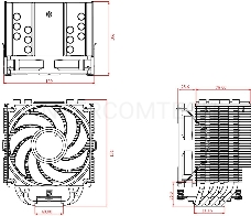 Кулер ID-COOLING SE-226-XT ARGB LGA1700/1200/115X/AM4 (8шт/кор, TDP 250W, PWM, 6 тепл.трубкок  + медная база, FAN 120mm, Addressable RGB LED) RET