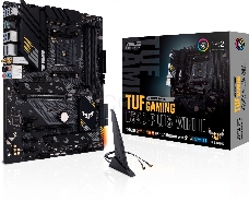Материнская плата ASUS TUF GAMING B550M-PLUS WIFI II, Socket AM4, B550, 4*DDR4, HDMI+DP, CrossFireX, SATA3 + RAID, Audio, 2,5Gb LAN, USB 3.2*8, USB 2.0*6, COM*1 header (w/o cable) mATX ; 90MB19Y0-M0EAY0