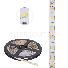 LED-лента 5 м 12 В 5050 4000 К IP23 60 LED/м для БП с клеммами LAMPER