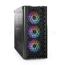 Корпус Miditower ExeGate EVO-9202-NPX600 (ATX, БП 600NPX с вент. 12 см, с окном, 1*USB+1*USB3.0, аудио, 3 вент. 12см с RGB подсветкой)