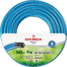 Шланг GRINDA CLASSIC 8-429001-3/4-50_z02  поливочный, 20 атм., армированный, 3-х слойный, 3/4