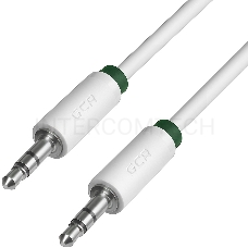 Greenconnect Кабель аудио 3.0m jack 3,5mm/jack 3,5mm белый, зеленая окантовка, ультрагибкий, 28 AWG, M/M, Premium GCR-AVC1662-3.0m, экран, стерео Greenconnect Кабель аудио 3.0m jack 3,5mm/jack 3,5mm белый, зеленая окантовка, ультрагибкий, 28 AWG, M/M, Pre