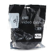 Кабель DVI-D dual link Cablexpert CC-DVI2L-BK-15, 25M/25M, 4.5м, CCS, черный, экран, феррит.кольца, пакет