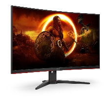 Монитор AOC 31.5 16:9 2560х1440(WQHD) VA, Curved, nonGLARE, 300cd/m2, H178°/V178°, 3000:1, 80M:1, 16.7M, 1ms, VGA, 2xHDMI, DP, Height adj, Pivot, Tilt, Swivel, 3Y, Black