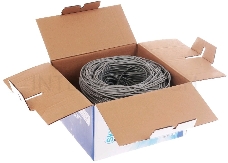 Кабель SkyNet Light UTP indoor 2x2x0,46, медный, FLUKE TEST, кат.5e, однож., 305 м, box, серый