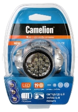 Фонарь Camelion LED5313-19F4 (фонарь налобн, металлик, 19LED, 4 реж, 3XR03 в компл, пласт, блист)