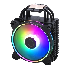 Кулер для процессора Cooler Master Hyper 212 Halo Black (150W, 4-pin, 154mm, tower, Al/Cu, fans: 1x120mm/51.88CFM/27dBA/2050rpm, Black, 1700/1200/115x/AM4/AM5)