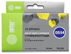 Картридж струйный Cactus CS-EPT0554 желтый для Epson Stylus RX520/Stylus Photo R240 (10ml)